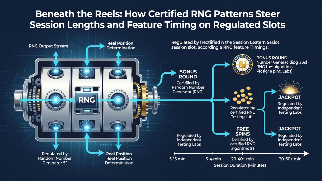 Visualisierung von RNG-Testprotokollen und Feature-Timing in lizenzierten europäischen Slots