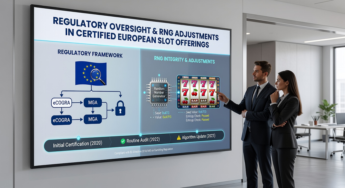 Regulatorische Dokumente und RNG-Testprotokolle auf einem Schreibtisch in einem europäischen Zertifizierungslabor