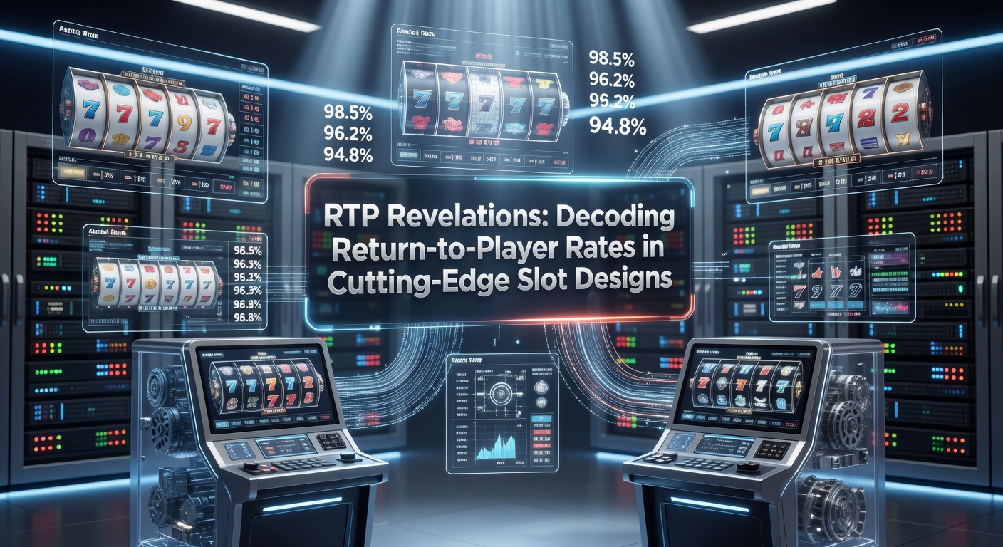 Abstrakte Grafik, die RTP-Kurven und Slot-Symbole in einem modernen Design verbindet, symbolisiert die Analyse von Auszahlungsraten
